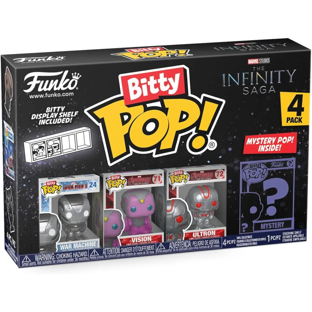 FK71505 Funko Bitty Pop! Marvel The Infinity Sage (Pack 1) Collectable Vinyl Figures (4-Pack) Box